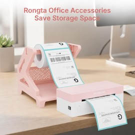 Rongta Label Holder for Rolls and Fan-Fold Labels (Light Pink)