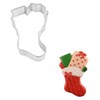 R&M Christmas Stocking Cookie Cutter, 3.75 Inch Stainless Steel