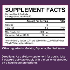 iMATCHME Liver Support 120ct Cleanse Detox Repair Health Milk Thistle Dandelion Root