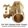 Joywayus 3/4 GHT Threaded Brass Swivel Pipe Fitting Tee T