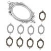 jojofuny 3sets Alloy Pendant Base Bezel Settings with Hole for