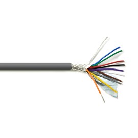 KWANGIL 10C 18AWG AMESB Shielded Cable Wire (UL2464) - Flexible Str TC, PVC Ins, OS+Drain+TC BRD, PVC JKT for CNC Machine, Stepper Motor, VFD Spindle (Gray 50FT)