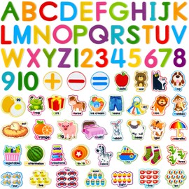 PENGFULL Felt Learning Letters and Numbers - 75 Felt Board Pieces for Flannel Board, Alphabet ABC for Toddlers, Kindergarten, Preschool