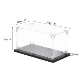 MECCANIXITY Acrylic Display Case, 4''x8''x4'' Clear Display Box Assemble Dustproof Display Box Storage Organizer for Collectibles Action Figures