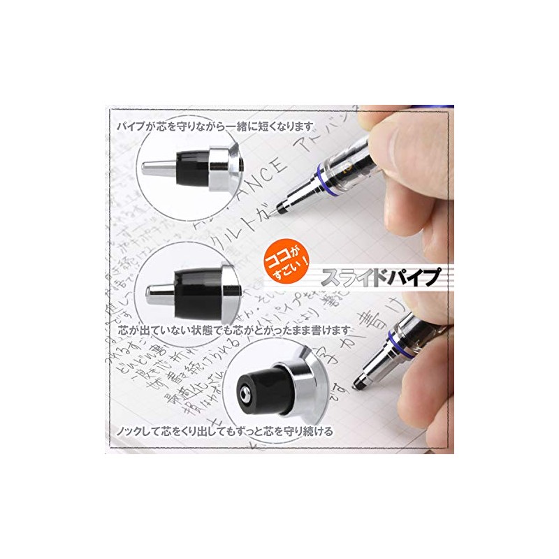 Uni - Lápiz mecánico Kuru Toga Advance, 0,7 mm, blanco