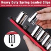 WORKPRO Magnetic Socket Organizer, 1/2-Inch Drive Aluminum Alloy Sockets Rail,