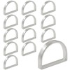 Rierdge Matte Silver Napkin Rings Set of 12, 35mm Semicircle