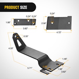 Nilight 2PCS 50” Straight LED Light Bar Mounting Bracket Over-Windshield Mount Kit for 2021 2022 2023 2024 2025 2026 Ford Bronco 2/4 Door Black(1 Pair)