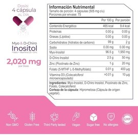 ETERNAL NUTRITION Essentials Inositol 401 Myo y D-Chiro (300 Caps)