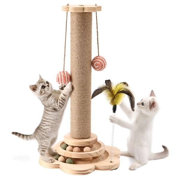 BUMUBI Kitten Small Cat Scratching Post Sisal Scratch Post for