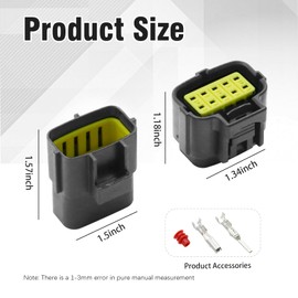 JUUDDENPARTS 2 Kit 10 Pin Electrical Connector Plug, Waterproof Electrical Wire Connector Plug, Connector Electrical Plug for Car