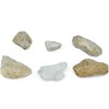 6PK Raw Fine White Marble, Metamorphic Rock Specimens - Approx.