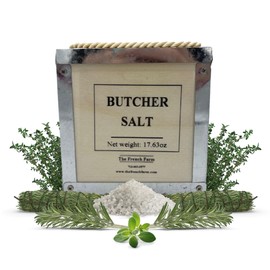 The French Farm Butcher’s Salt Box – 17.64oz Gourmet Sea Salt for Meat & Steak – Premium French Seasoning for Grilling, Roasting & Cooking – All-Natural, Handcrafted Flavor Enhancer