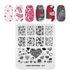 KADS Nail Art Image Stamping Plates Valentine's Day Love Heart