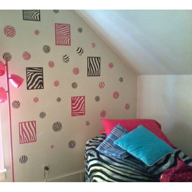 Wall Décor Plus More WDPM020 Black Zebra Print Large Dots