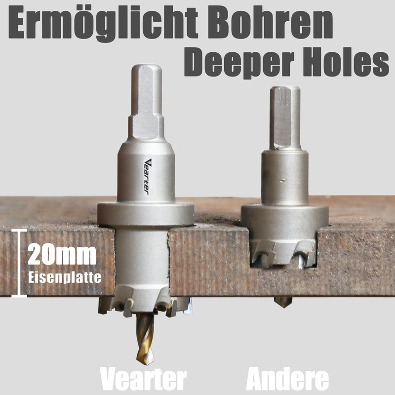 Vearter 94 mm Carbide Hole Saw, Hole Drill Bit with
