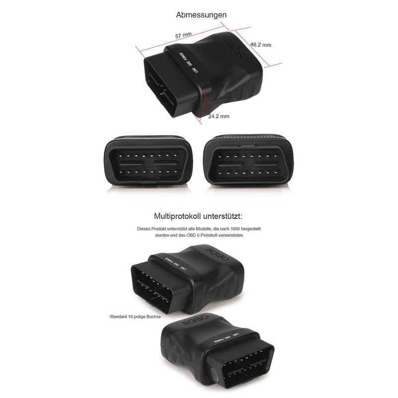 Erisin Mini OBD2 Diagnosegerät OBD2 Bluetooth Adapter Diagnosegerät Auto Tool