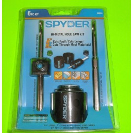 SPYDER (1) 6 PC SPYDER Bi-Metal Hole Saw Kit Cuts Up to 5x Faster & Cuts Longer 600924