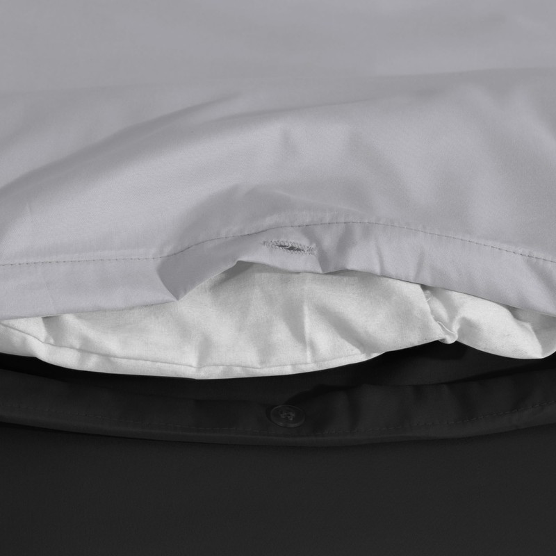 J.Din Grey and Black Dyed Duvet Cover - Soft Brushed