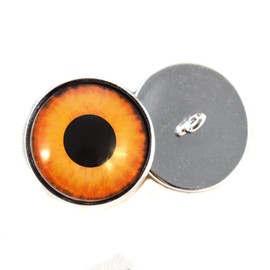 Sew On Wild Creature Glass Eyes Shank Buttons with Loops - for Staffed Animals, Plushie Toys, Art Dolls, Jewelry Making, Taxidermy, and More (25mm)