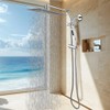 All Metal 12 Inch Rain Shower Head with Handheld Spray