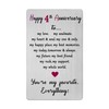 Viayen 4 Year Anniversary Card for Men Women Him Her-