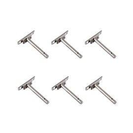 LIKERAINY Heavy Duty Brackets Concealed Shelf Bracket 12 x 102 mm Wall Mounting Floating Shelf Support Invisible Wall Shelf Support Steel Pack of 6