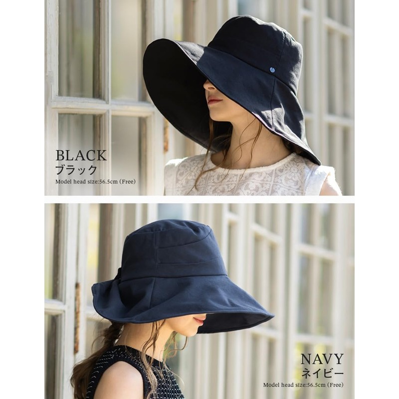Loo&c Women's Hat, Large Size, Wide Brim Glacier Hat, 2-Way
