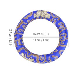 Singing Bowl Cushion, Singing Bowl Pillow Singing Bowl Ring Pillow Silk Singing Bowl Cushion Round Meditation Cushion Singing Bowl Parts (Blue) Performance Accessories