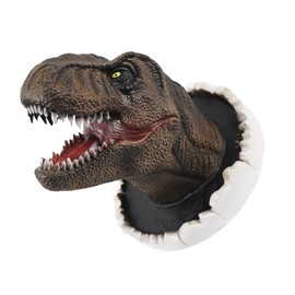 FantastCostumes - Escultura de cabeza de dinosaurio montada en la pared, decoración de habitación de dinosaurio, color A