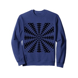 Starlight Beam With Dovetail Pattern Black Cut Out Sweatshirt
