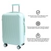 Hardside Luggage Suitcase PC+ABS with TSA Lock 8 X Double