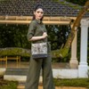 Myra Bag female Debonair Shoulder Bag Upcycled Canvas & Leather