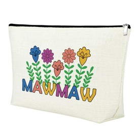 Mxrymvu Mawmaw Birthday Gift Mawmaw Makeup Bag Best Mawmaw Ever Gifts Mawmaw Gifts from Grandkids Great Grandma Gifts Ideas Cosmetic Bag Zipper Travel Pouch Mother's Day Christmas Retirement Gift