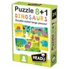 Headu 1043734 Puzzle 8+1 Dinosaurs Educational Game, Multiple