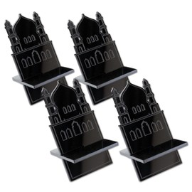 Papierdrachen 4 Date Holders Acrylic Black - Decoration for Ramadan Sugar Festival Set 02