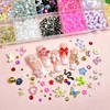 28 Grids 3D Nail Charms Rhinestones Pearls for Nails Art
