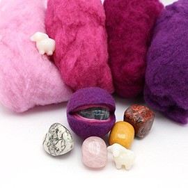trolle-und-wolle Felt Set Magic Stones Pink/Purple