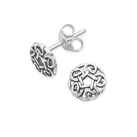 Heather Needham Sterling Sterling Silver Celtic Stud earrings with open middle - SIZE: 7mm Gift boxed NEW LOWER PRICE5203