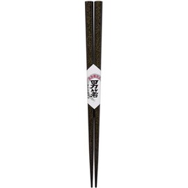 Kawai 125411 Chopsticks 125411, Ichhan Yachiyo, Black, 9.3 inches (23.5 cm), Dishwasher Safe, Anti-Slip, Made in Japan