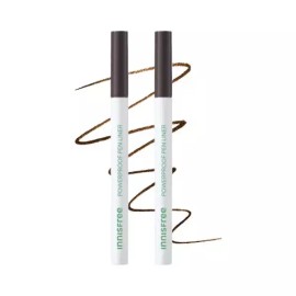 Innisfree 이니스프리 [1 + 1] 파워프루프 펜 라이너 2호 브라운 0.6g 2입 Innisfree [1+1] Powerproof Pen Liner #2 Brown 0.6g 2pcs