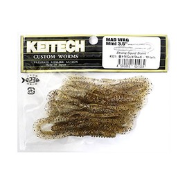 Keitech SOFT LURE MAD WAG - 9CM - PACK OF 10 - by 10, Gold Shad, 321, 9