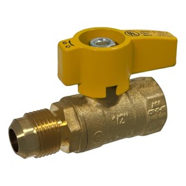 5 Pcs XFITTING 1/2 Inch FLARE x 1/2 Inch FIP Gas Valve, 4-3-2=5