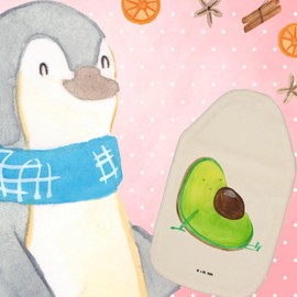 Mr. & Mrs. Panda Hot Water Bottle Avocado Pregnant Gift Veggie Pregnancy Heat Cushion Hot Water Bottle Cover Baby Hot Water Bottle with Cover