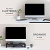 Anji Mountain Wood Monitor Stand Riser Desk Desktop Organizer Table