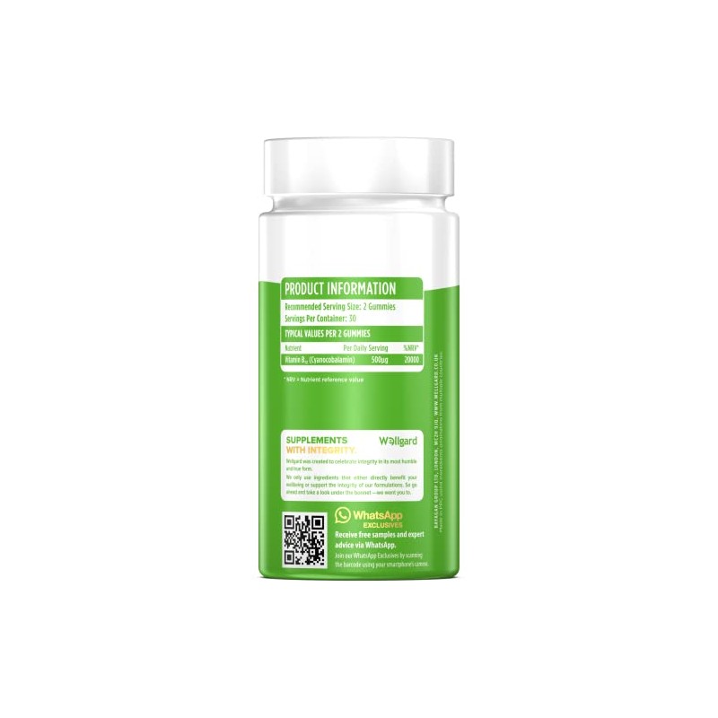Vegan Vitamin B12 Gummies Wellgard – High Strength B12 Supplement