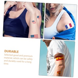 jojofuny 232pcs Temporary Flag Stickers for Face Body Arm Decorations for Sports Events Festivals of July Celebrations Easy to Apply Remove Designs