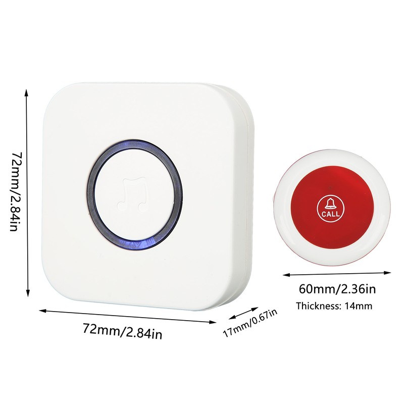 Caregiver Pager 2 Receiver 1 Transmitter Wireless Call Button Medical