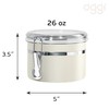 Oggi Stainless Steel Kitchen Canister 26 fl oz, Gray -