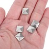 TEHAUX 100 Pcs Flat Back Pyramid Studs, Shoes Studs Glue